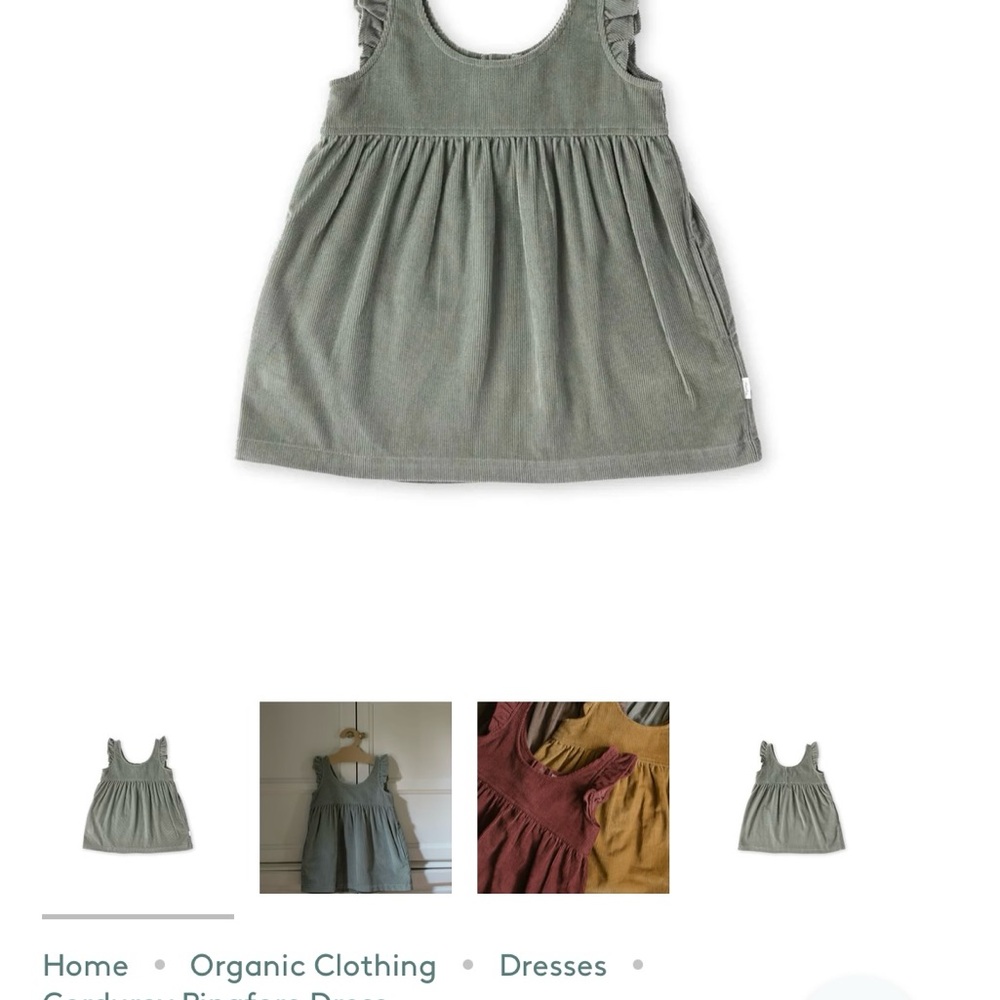 Organic Kids Casual Dress - Green